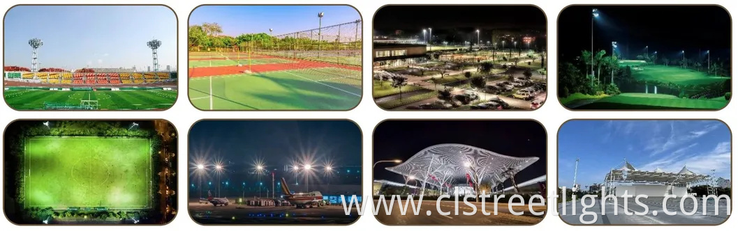 600W 1200W High Power Narrow Beam Angle Floodlight Waterproof IP65 Dimmable Power Adjustable Motion Sensor LED High Mast Light Stadium Light LED Flood Light